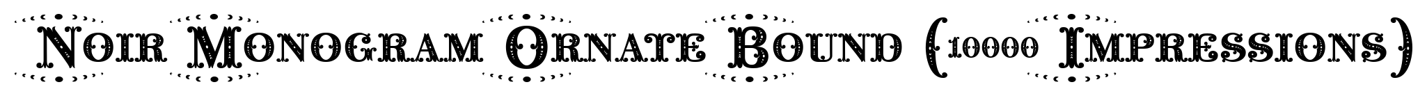 Noir Monogram Ornate Bound (10000 Impressions) image